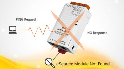 Модуль tGW-700 не отвечает на ping или невозможно найти модуль через eSearch